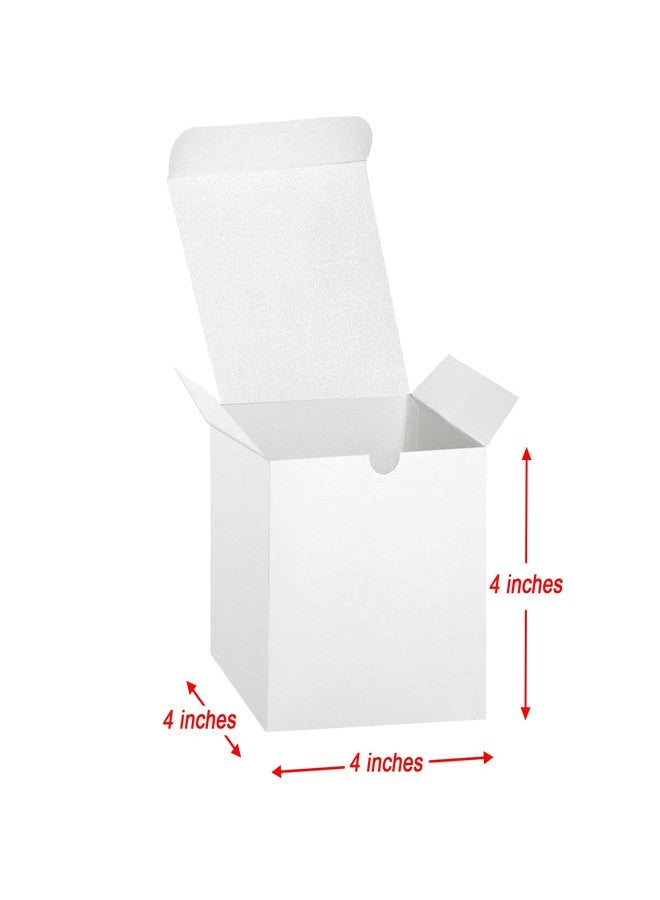 Bonfasvo Gift Boxes 30 Pack 4x4x4 inches White Fold Kraft Paper Boxes Bridesmaids Proposal Box Cupcake Boxes Easy Assemble Boxes with Lids for Wedding Birthday Party Christmas - Image 2